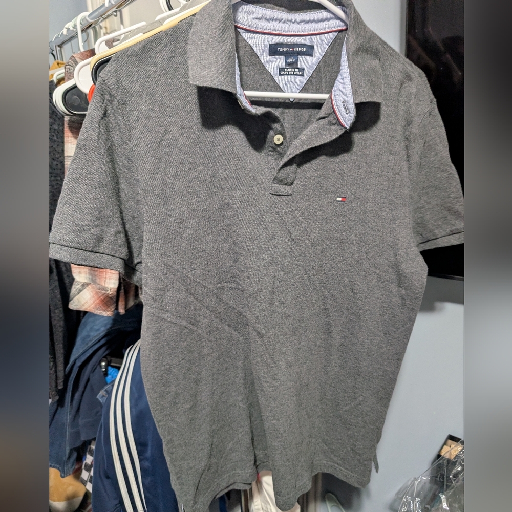 Tommy Hilfiger Men's Charcoal Polo Shirt